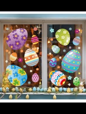 Joeyan Easter Window Cling Decorations 9 Sheets
